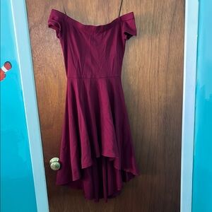 Windsor Burgundy High Low Dress